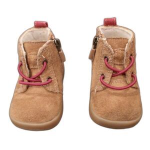 UGG Baby Shoes Boots Tan Brown Red Laces Size 2/3